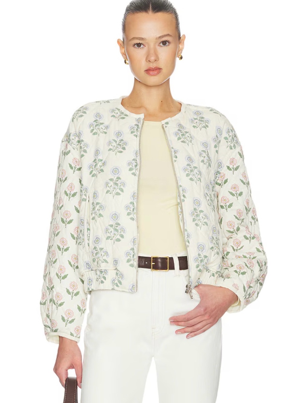 NWT Anthropologie [BLANKNYC] Floral Quilted Jacket XS